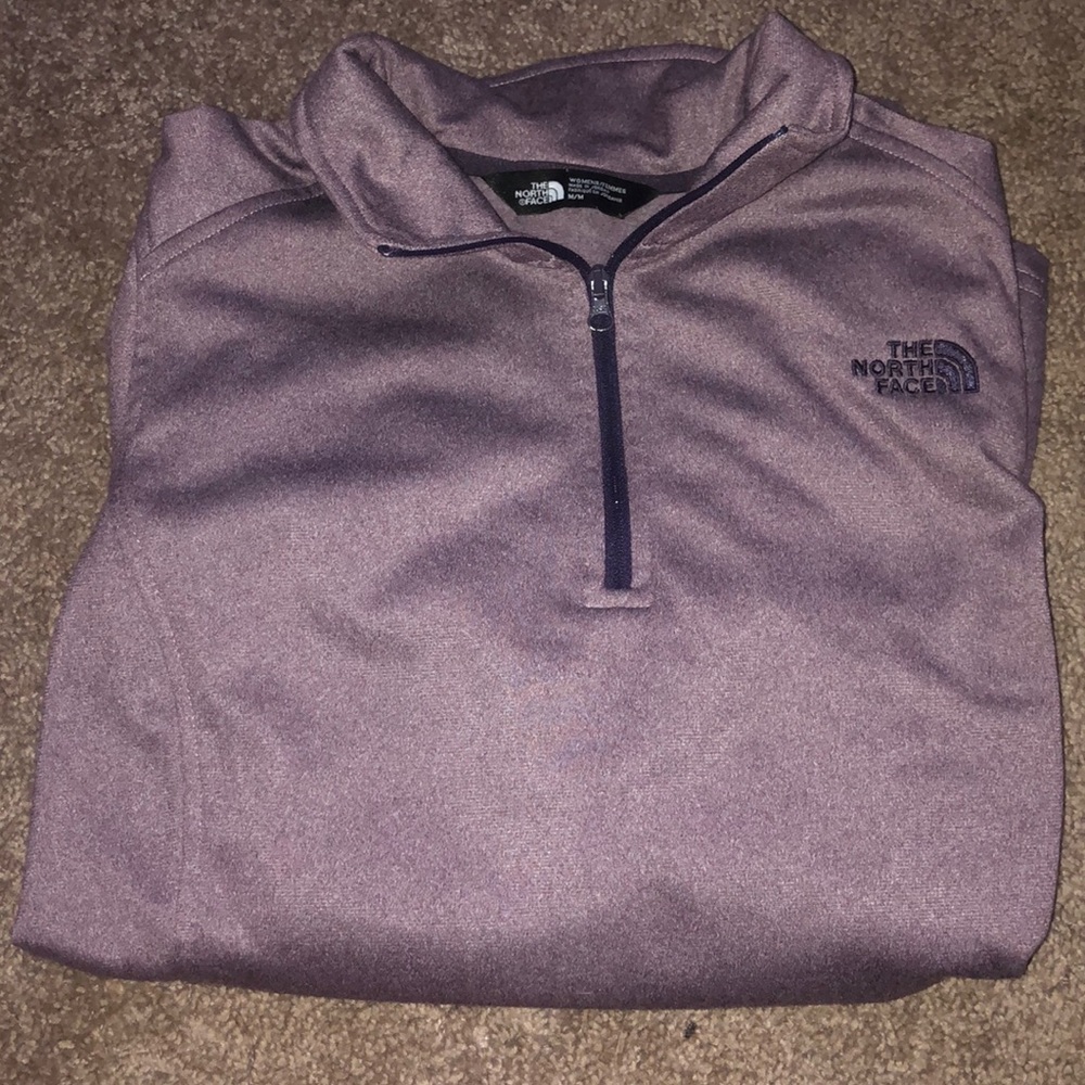 North Face purple quarter-zip